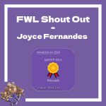 Monthly Award Goes Too… Joyce!